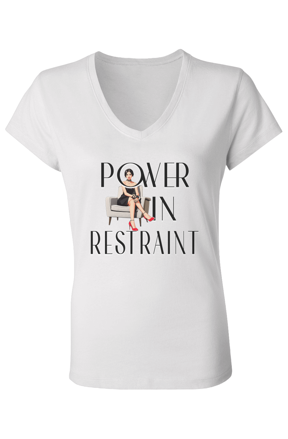 V-Neck T-Shirt - Power in Restraint