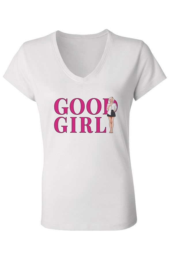V Neck T Shirt Good Girl