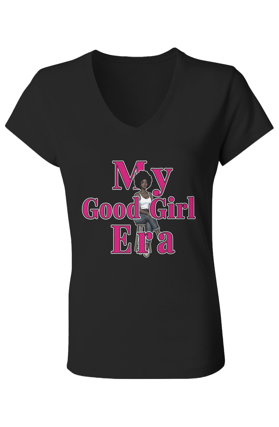  V-Neck T-Shirt - My Good Girl Era