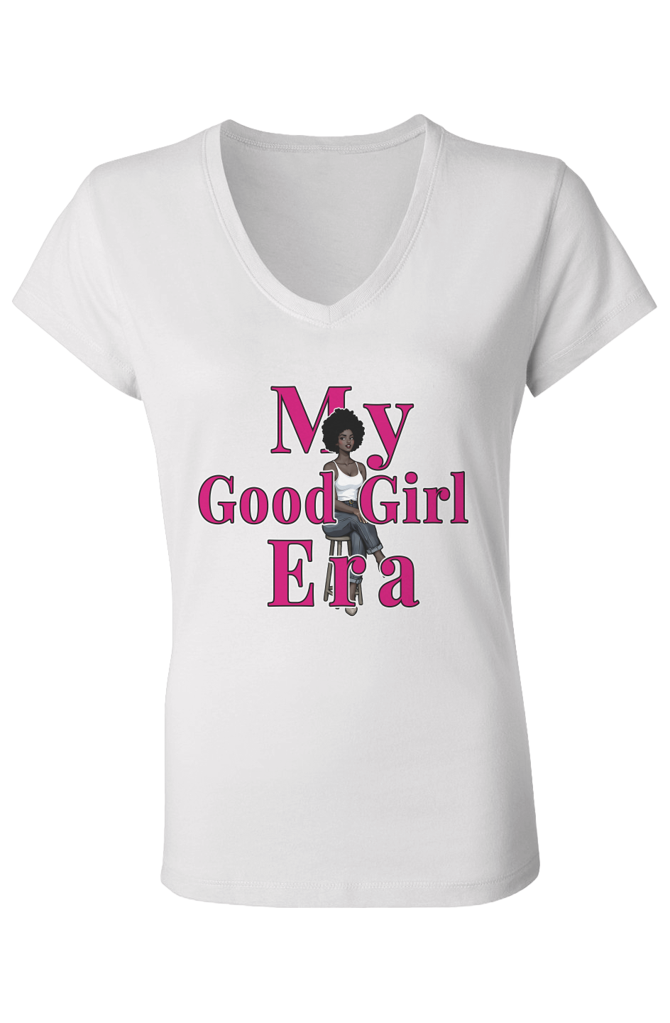  V-Neck T-Shirt - My Good Girl Era