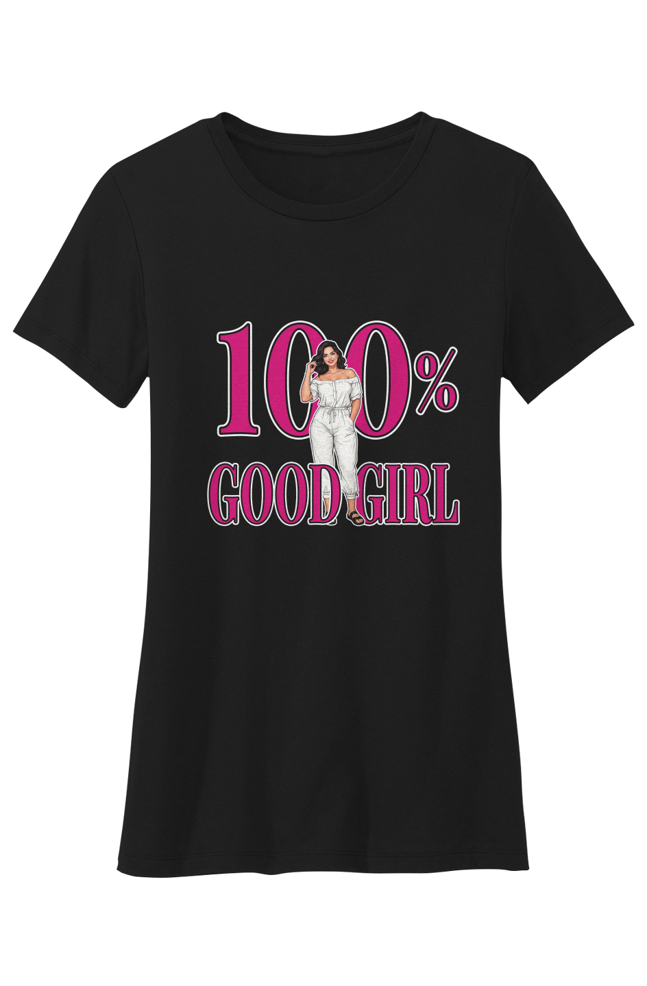 Crew Neck T-Shirt - 100% Good Girl