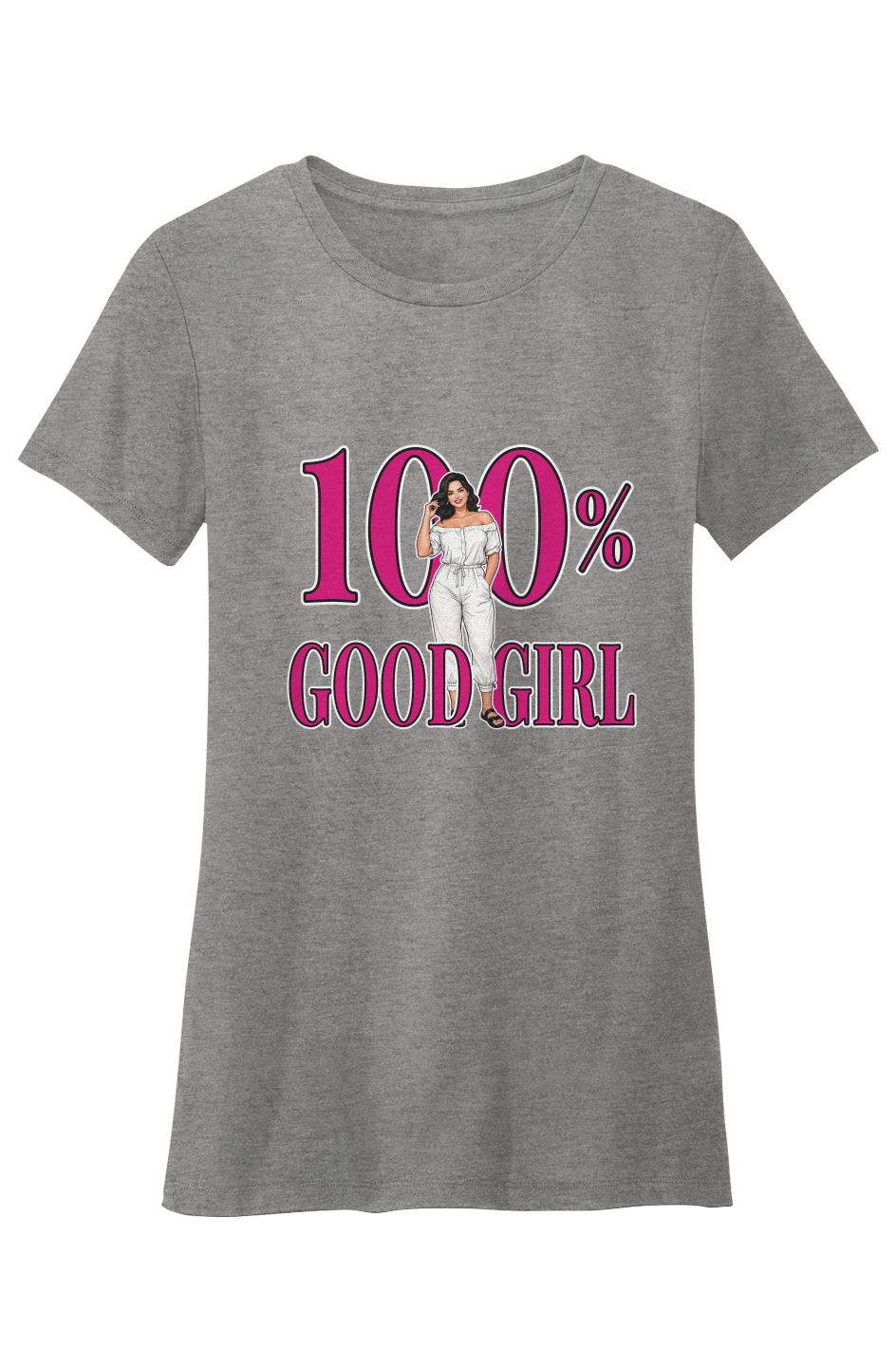 Crew Neck T-Shirt - 100% Good Girl