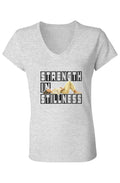 V Neck T Shirt Strength in Stillness
