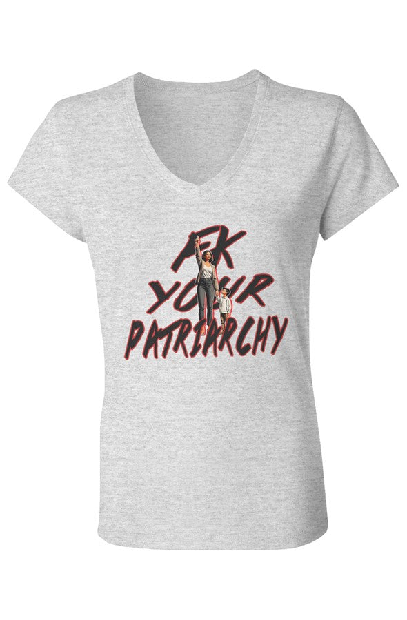 V Neck T Shirt Fk Your Patriarchy