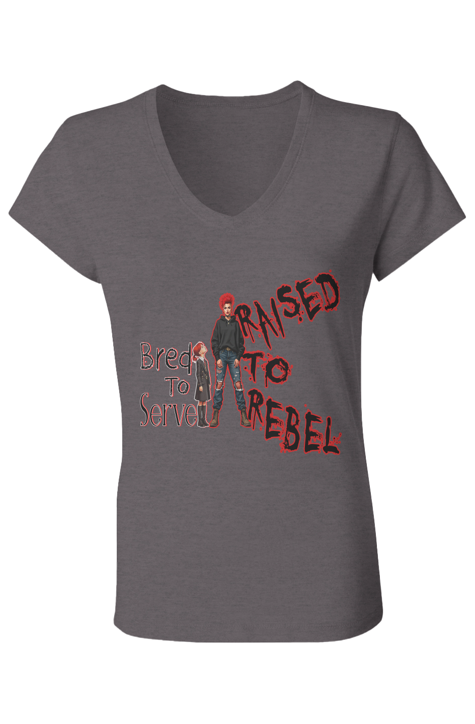 V-Neck T-Shirt - Raised to Rebel