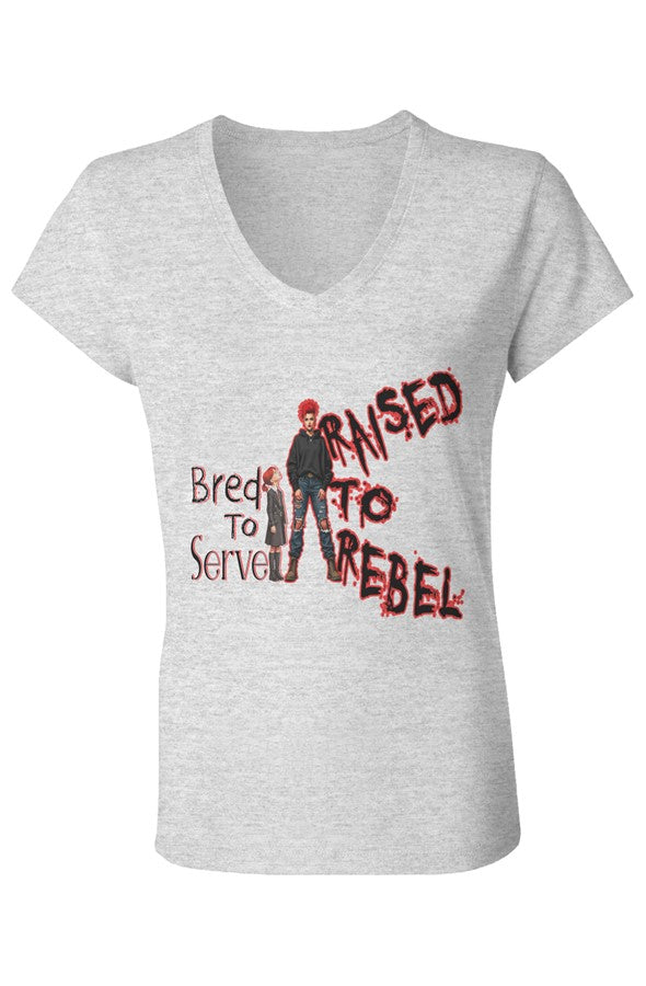 V Neck T Shirt Raised to Rebel