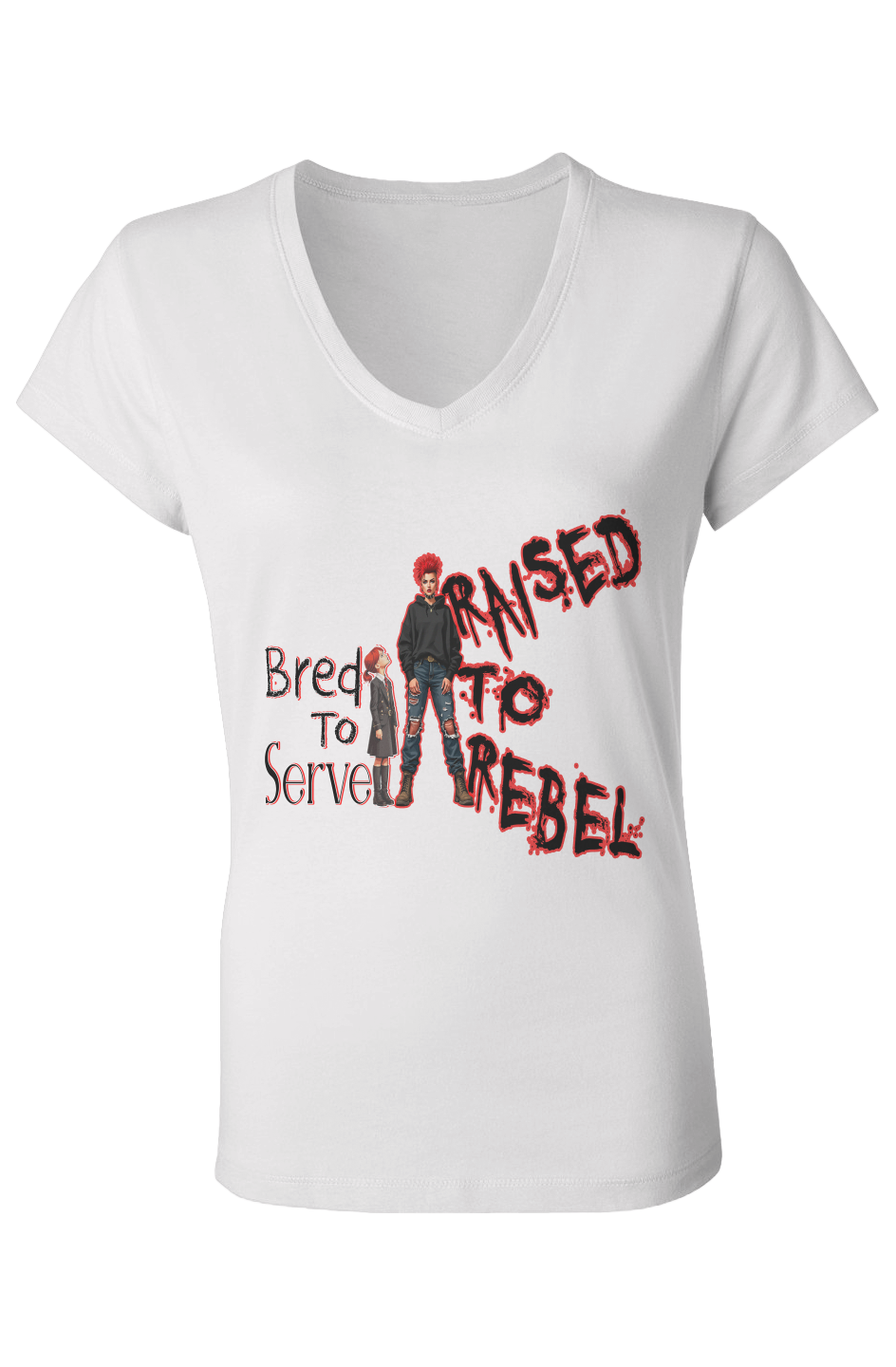 V-Neck T-Shirt - Raised to Rebel