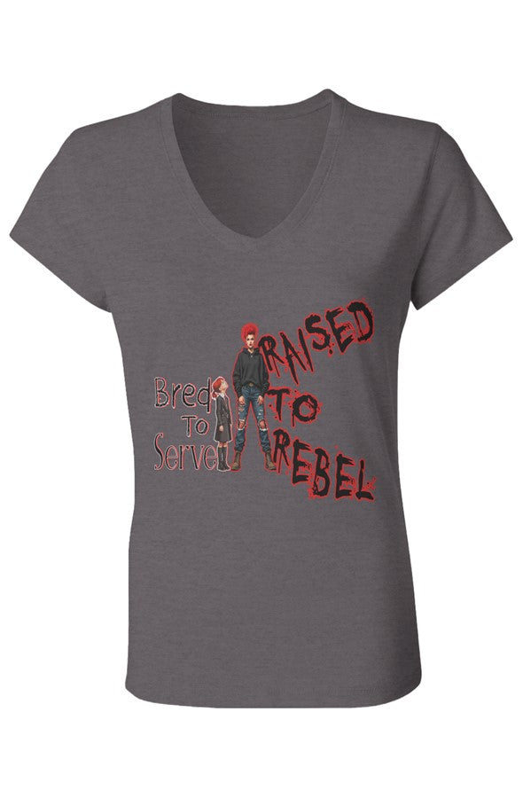 V Neck T Shirt Raised to Rebel
