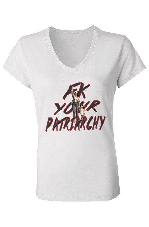 V Neck T Shirt Fk Your Patriarchy