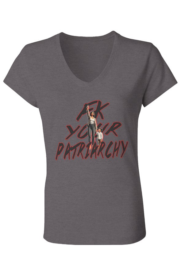 V Neck T Shirt Fk Your Patriarchy