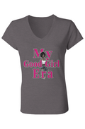 Ladies Jersey V Neck T Shirt
