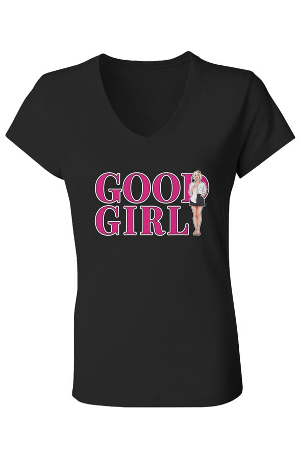 V Neck T Shirt Good Girl