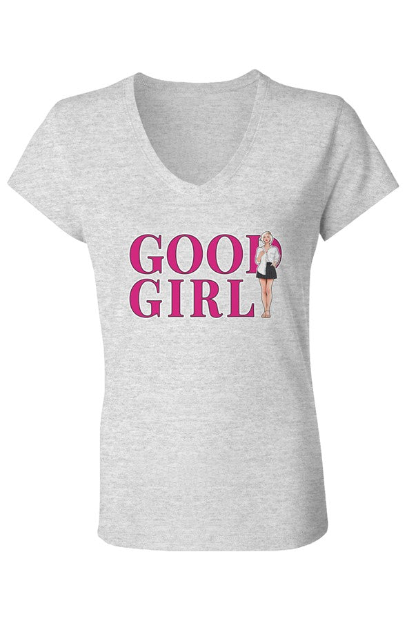 V Neck T Shirt Good Girl